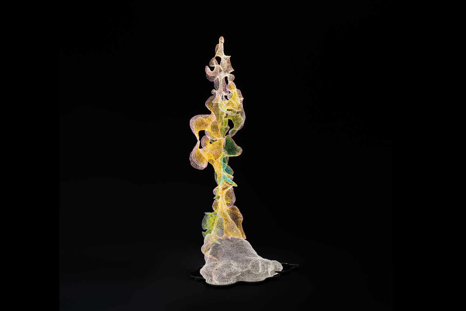 An Unusual Knot, view 5, enamelled copper wire, H98 × W60 × D60 cm.