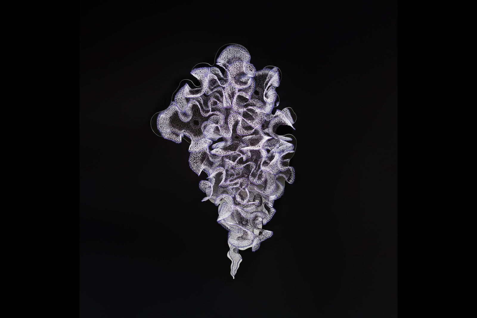 An Unusual Knot, view 7, enamelled copper wire, H98 × W60 × D60 cm.