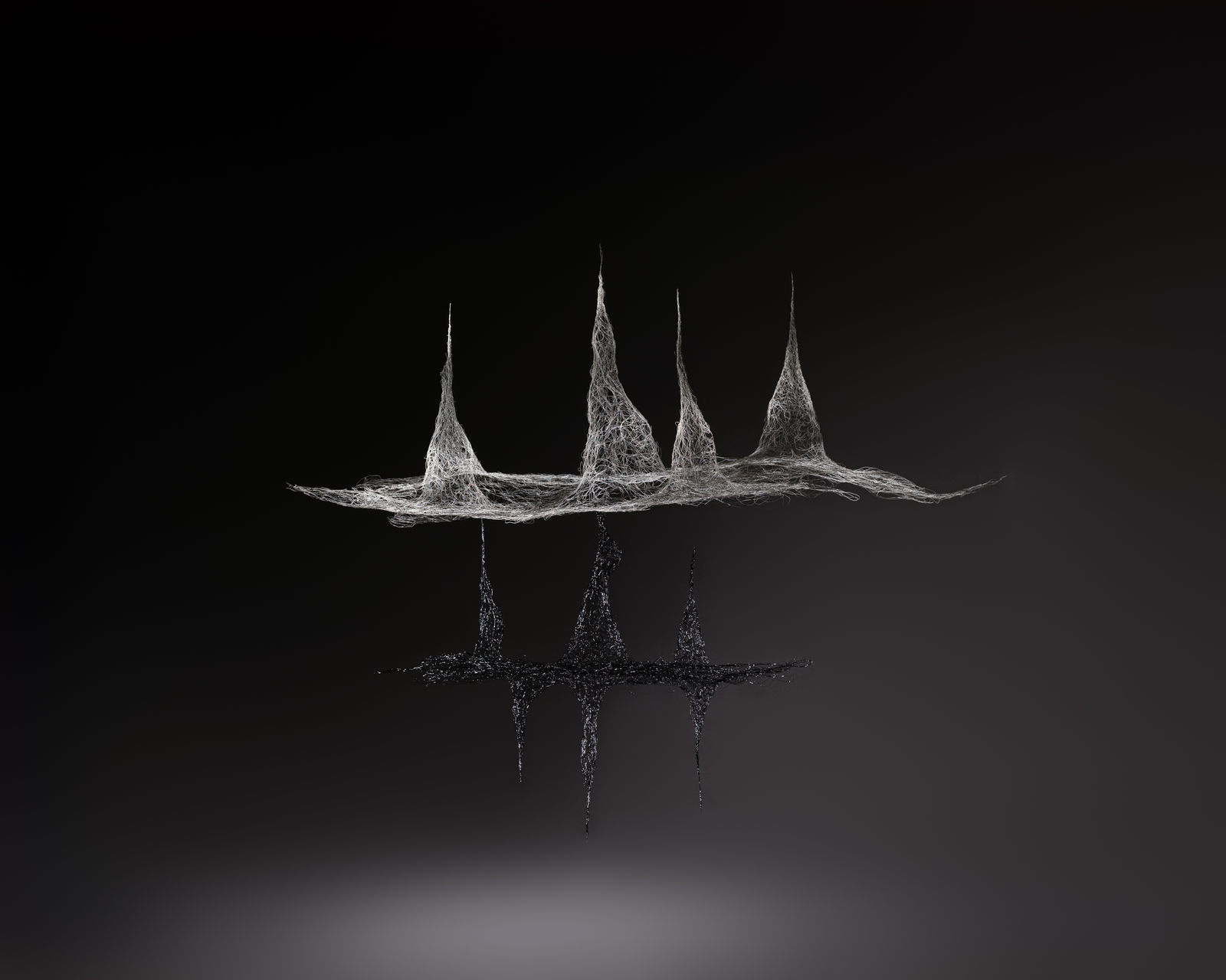 Mystic, view 2, enamelled copper wire, video projection, Dimensions variable.