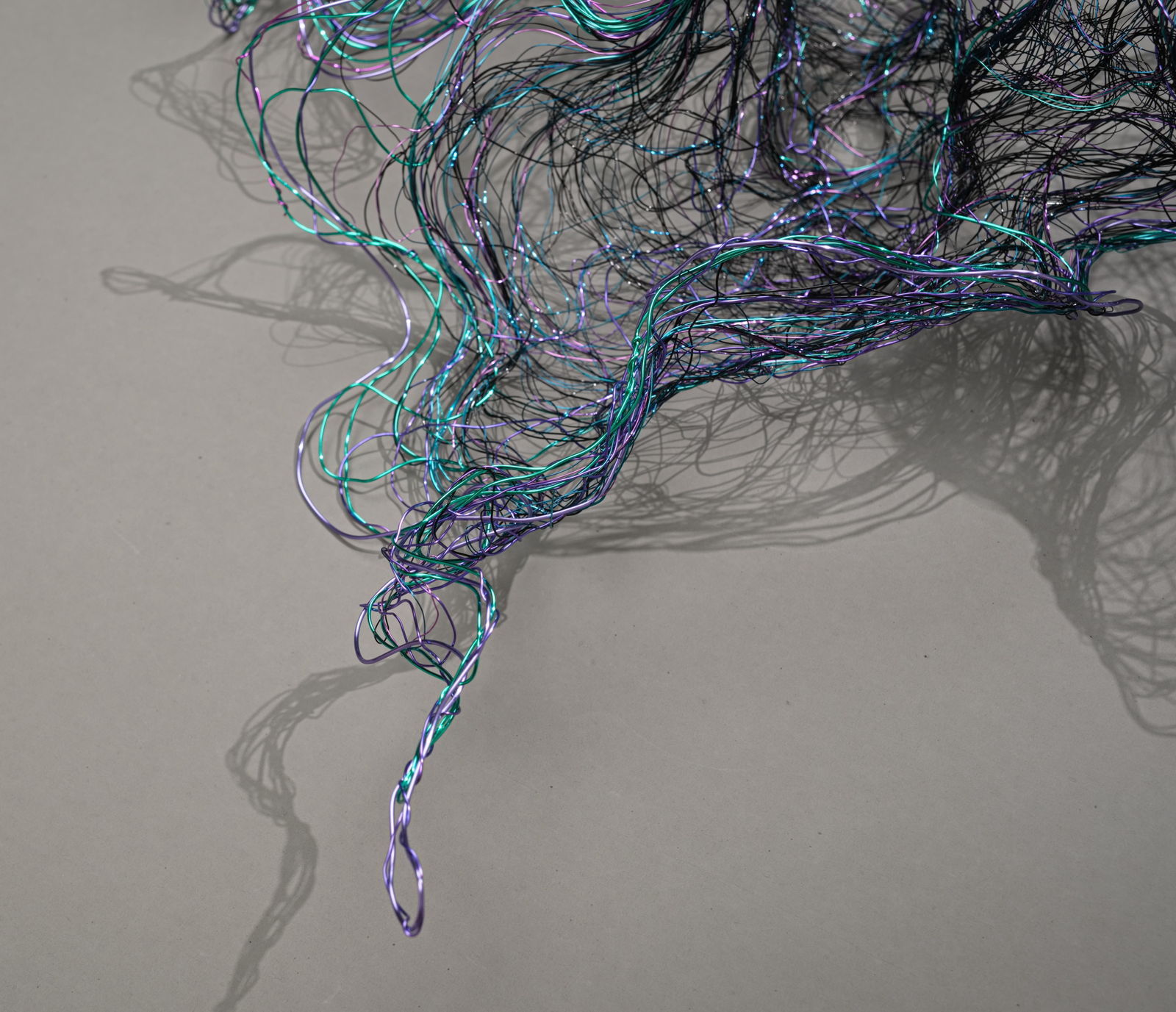 Mystic, view 10, enamelled copper wire, video projection, Dimensions variable.